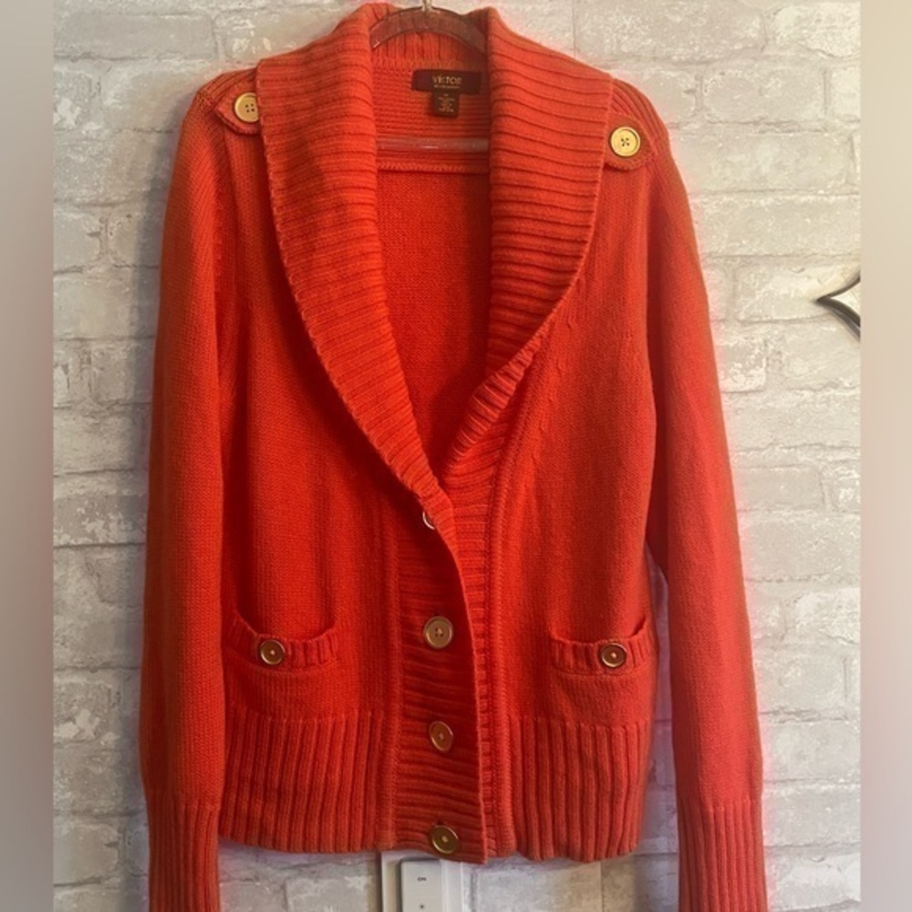 Victor 100% Merino Wool Beautiful Classic Autumn Cardigan Size M